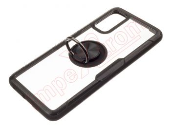 Funda RING transparente y negra con anillo anticaída negro para Samsung Galaxy S20, SM-G980